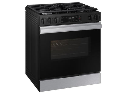 Samsung NSG6DG8100SR Bespoke 6.0 cu. ft. Smart Slide-In Gas Range with Precision Knobs in Stainless Steel