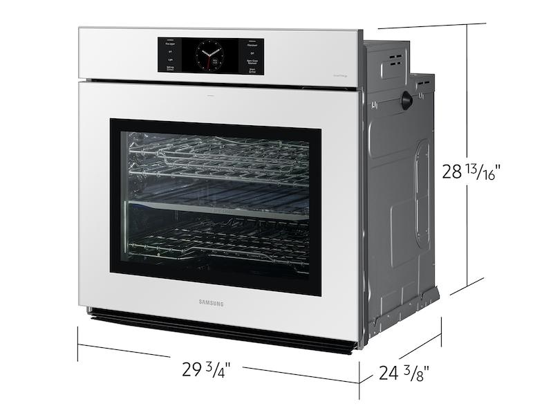 Samsung NV51CB700S12AA Bespoke 30" White Glass Single Wall Oven with AI Pro Cooking™ Camera