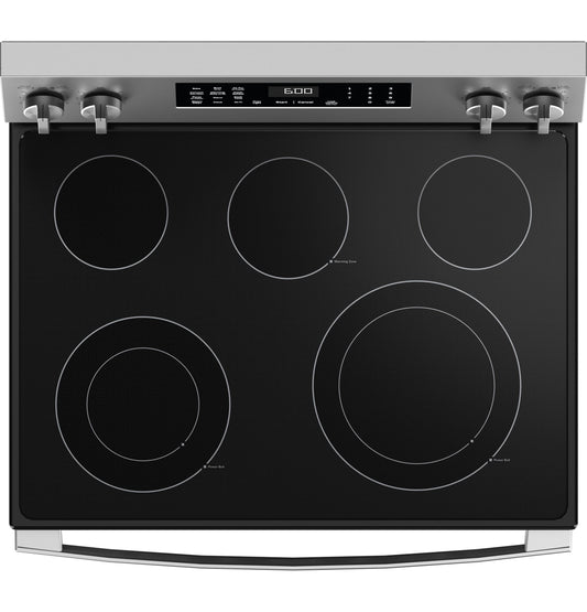 GRF600AVSS GE® ENERGY STAR® 30" Free-Standing Electric Convection Range with No Preheat Air Fry and EasyWash™ Oven Tray