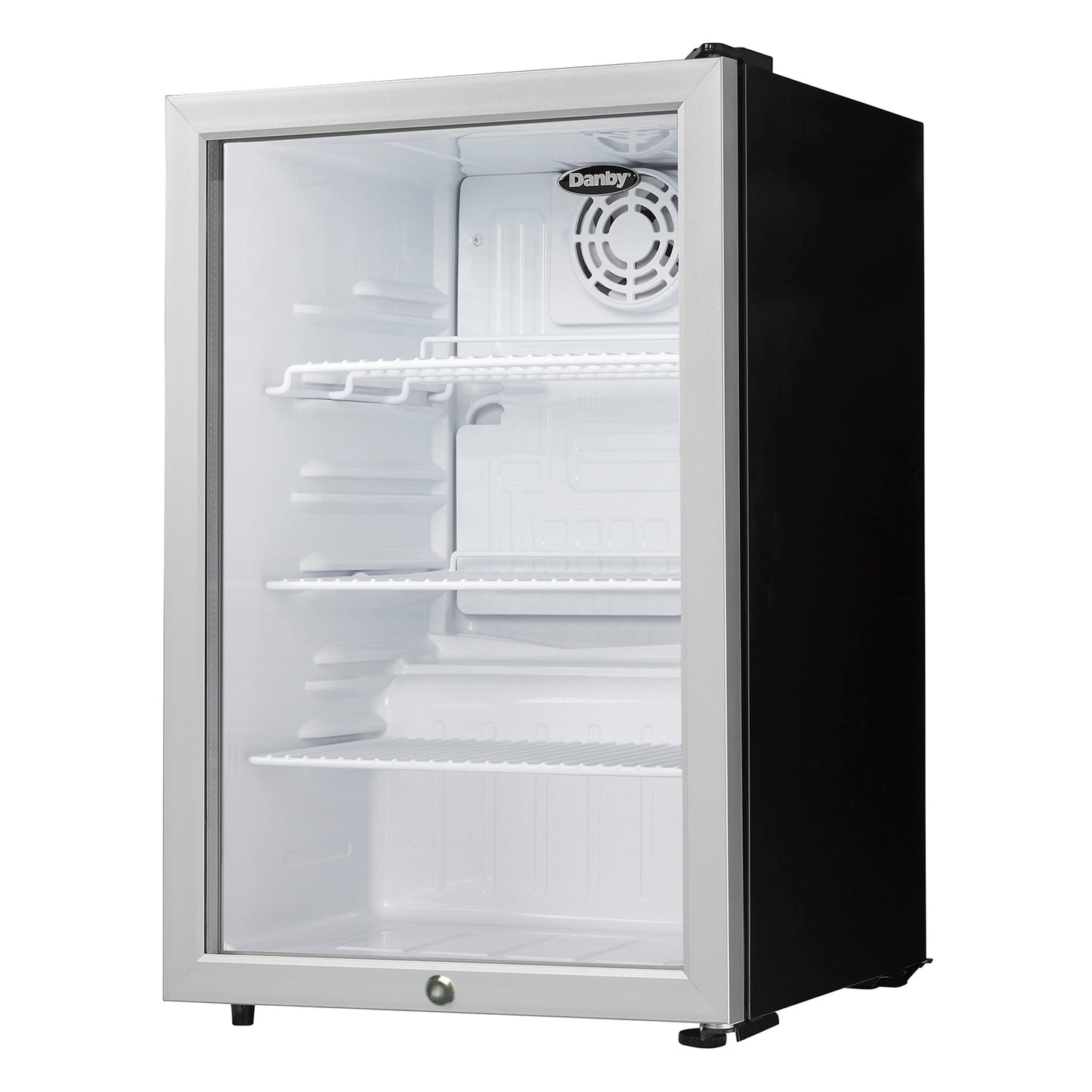 DAG026A2BDB Danby 2.6 cu. ft. Compact Glass Door Fridge in Platinum