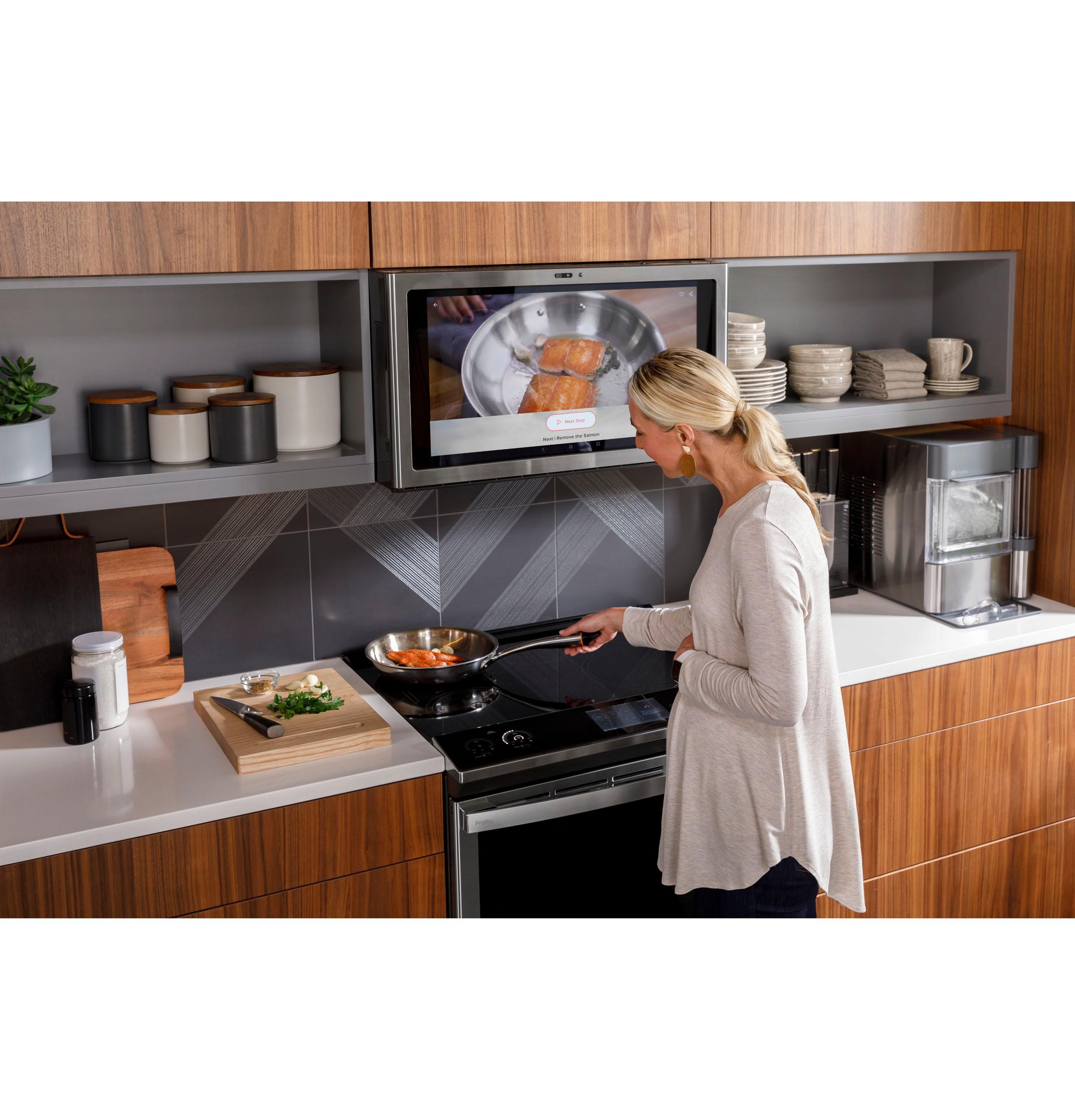 PHS93EYPFS GE Profile™ ENERGY STAR® 30" Smart Slide-In Fingerprint Resistant Front-Control Induction and Convection Range with No Preheat Air Fry