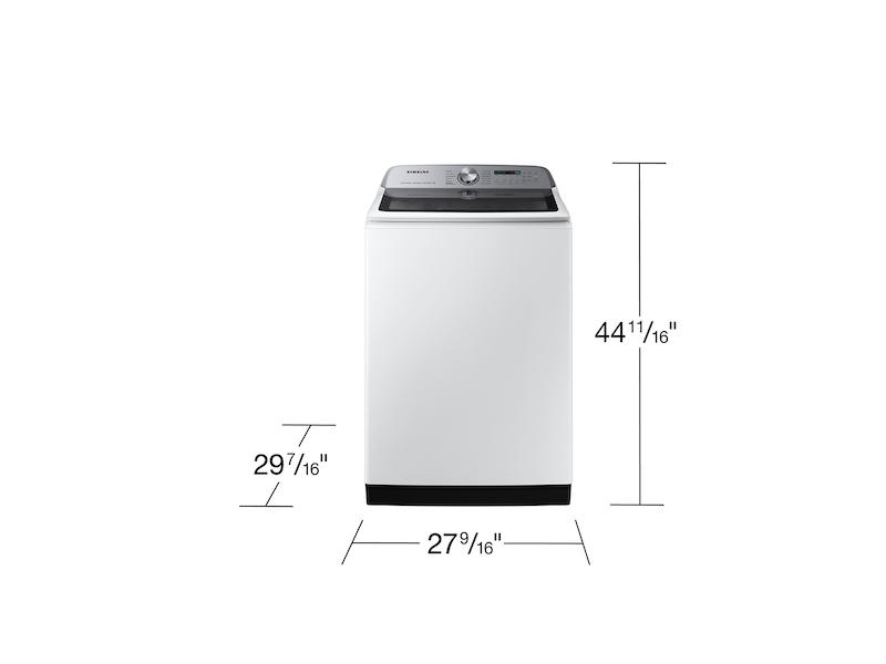 Samsung 5.1 cu. ft. Large Capacity Smart Top Load Washer with ActiveWave™ Agitator and Super Speed Wash in White