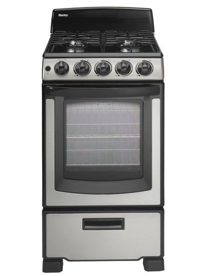 DR203BSSGLP Danby 20" Wide Gas Range in Stainless Steel