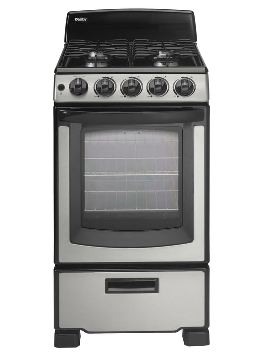 DR203BSSGLP Danby 20" Wide Gas Range in Stainless Steel