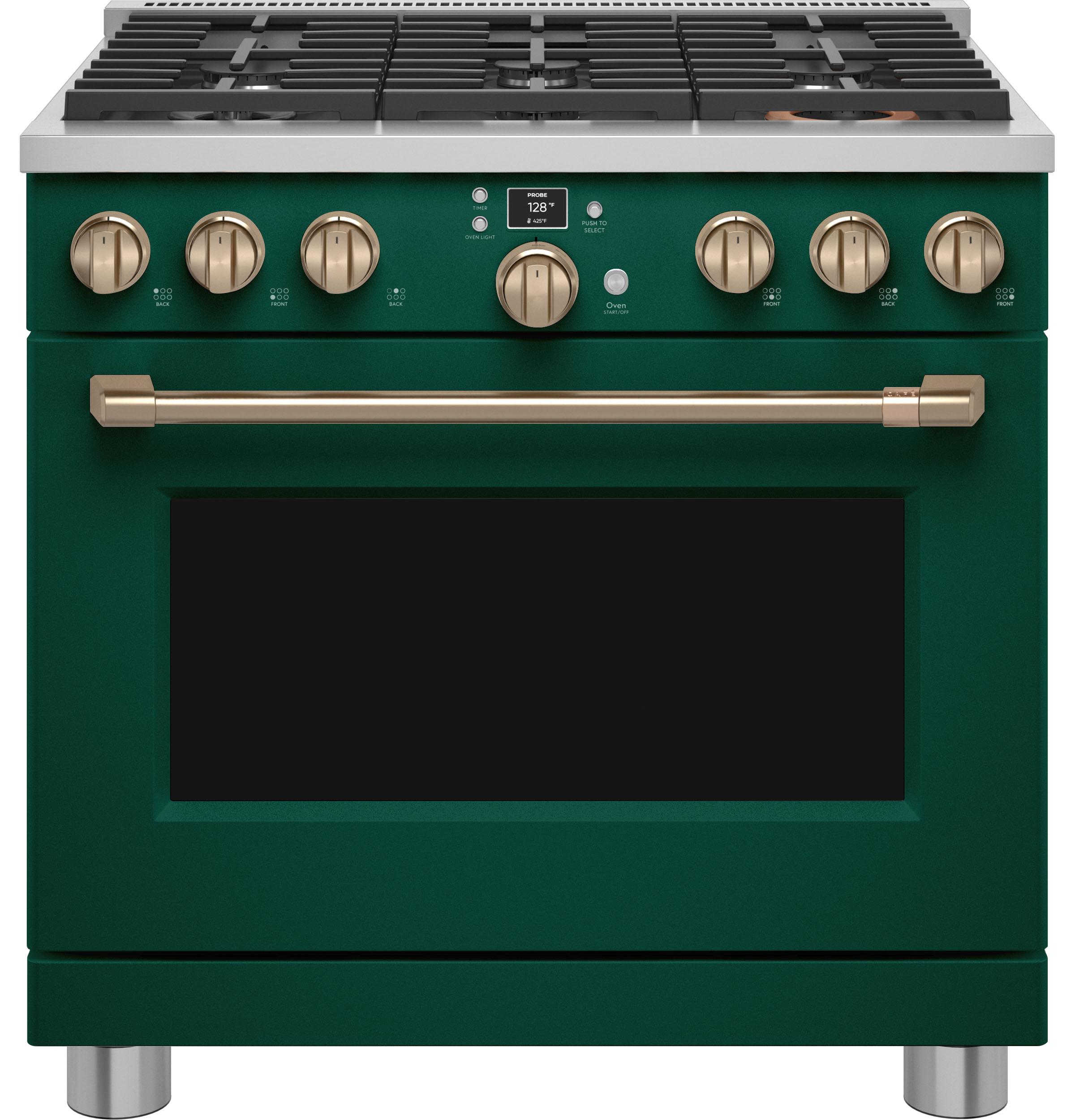 Cafe C2Y366P5TG2 Caf(eback)™ 36" Smart Dual-Fuel Commercial-Style Range with 6 Burners (Natural Gas)