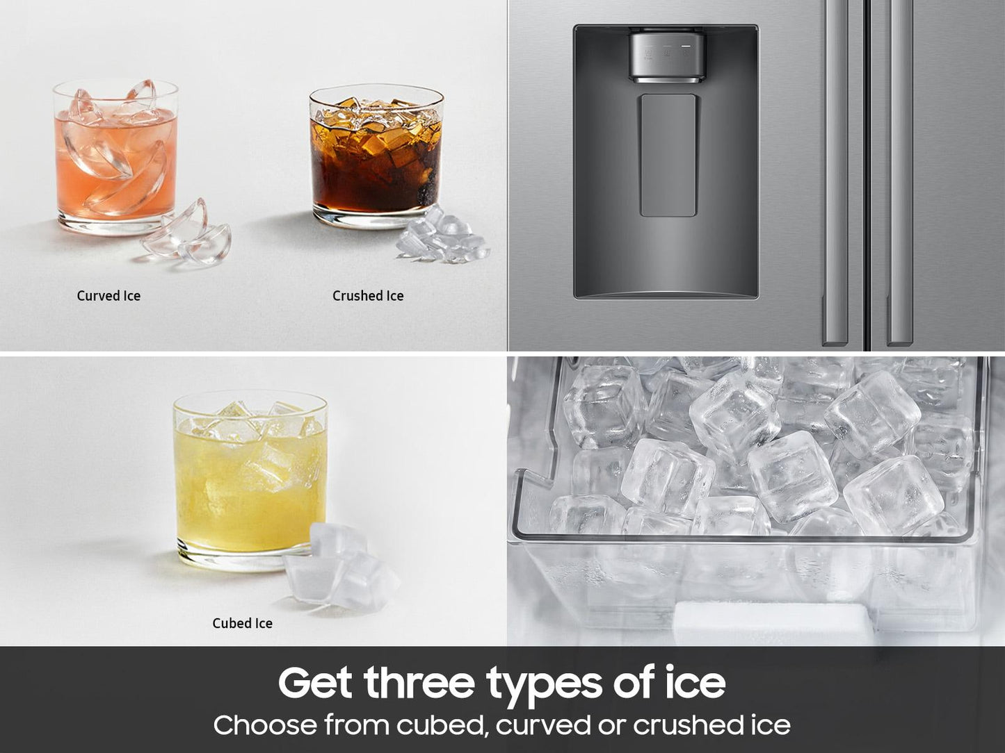 Samsung RF70H30HER Bespoke AI 3-Door French Door Zero Clearance Fit  Dual Auto Ice Maker  29 cu. ft.