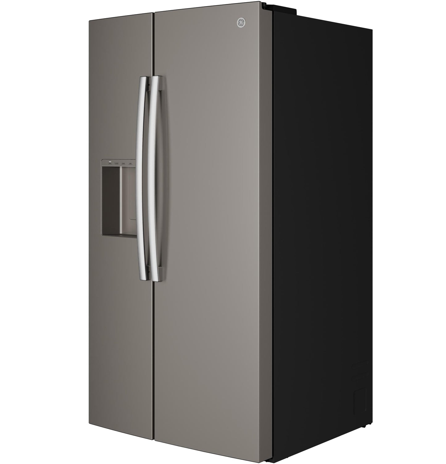GSS28NMYES GE® 27.9 Cu. Ft. Side-By-Side Refrigerator with Extra Tall Dispenser and In-Door Icemaker