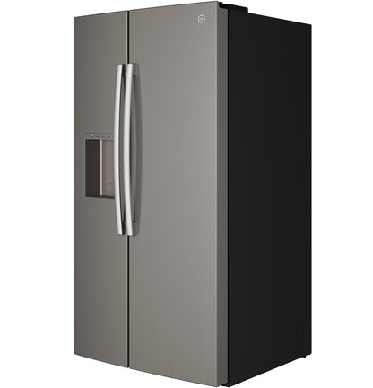 GSS28NMYES GE® 27.9 Cu. Ft. Side-By-Side Refrigerator with Extra Tall Dispenser and In-Door Icemaker