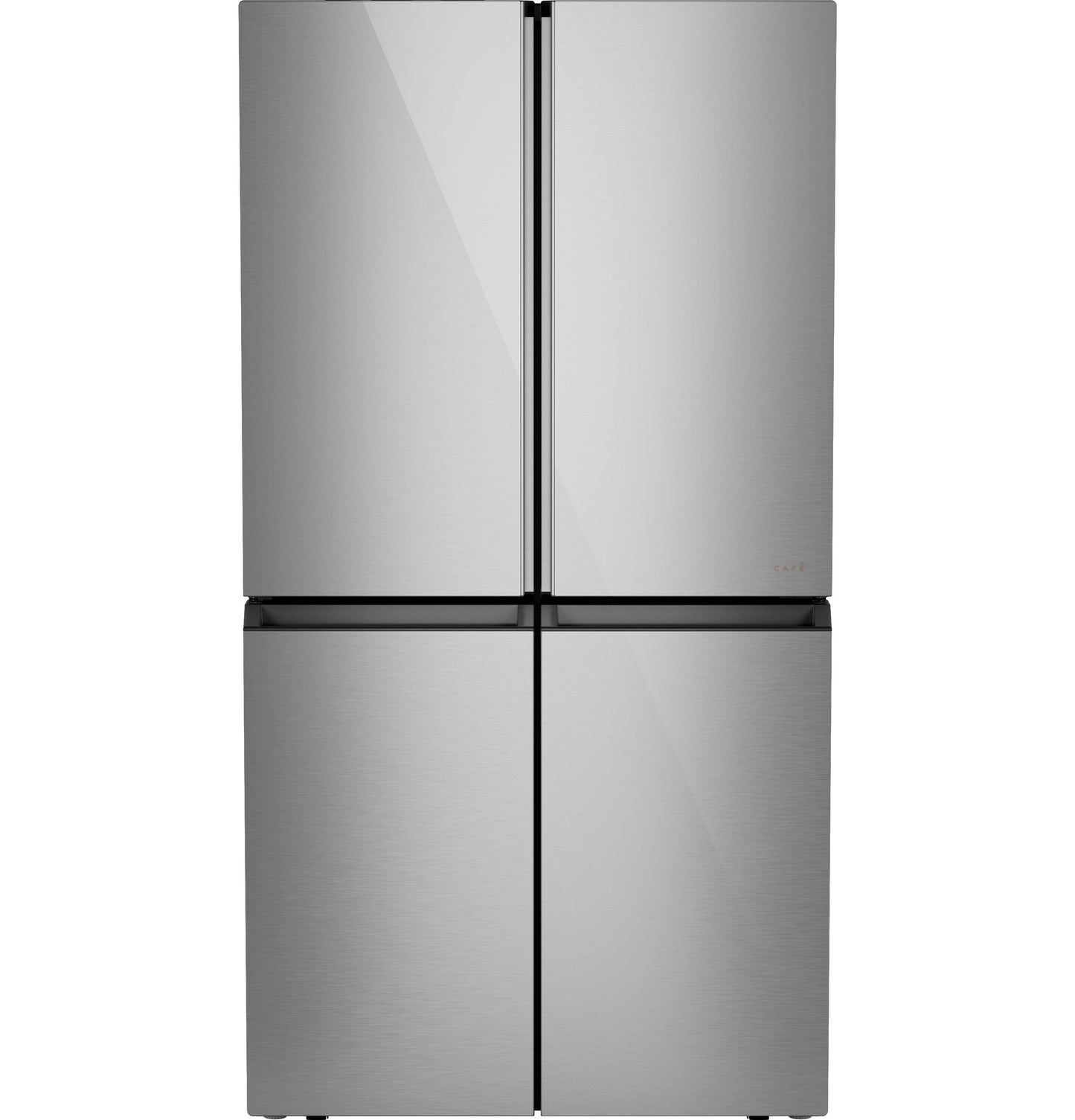Cafe CHE23DM5WS5 CAF(EBACK)™ ENERGY STAR® 22.9 Cu. Ft. Smart Counter-Depth Quad-Door Refrigerator in Platinum Glass with Dual-Dispense AutoFill Pitcher
