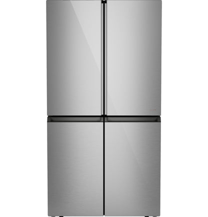 Cafe CHE23DM5WS5 CAF(EBACK)™ ENERGY STAR® 22.9 Cu. Ft. Smart Counter-Depth Quad-Door Refrigerator in Platinum Glass with Dual-Dispense AutoFill Pitcher