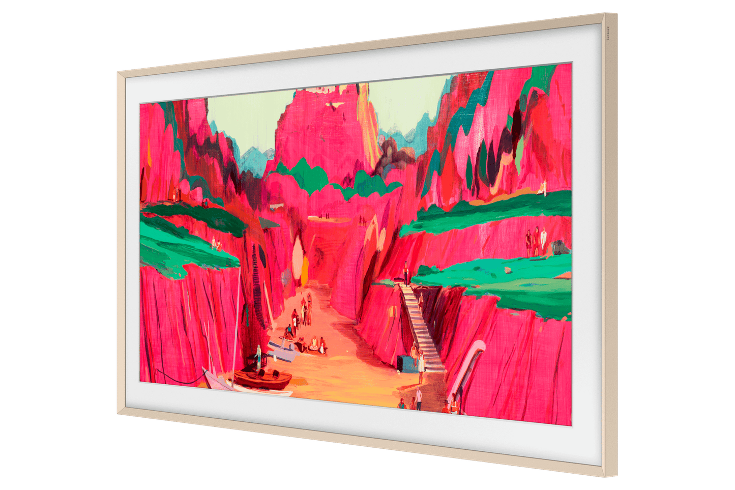 Samsung VGSCFF85SGMZA 85 Inch The Frame Custom Bezel - Sand Gold Metal Magnetic Attachment  Easy Install  Premium Finish