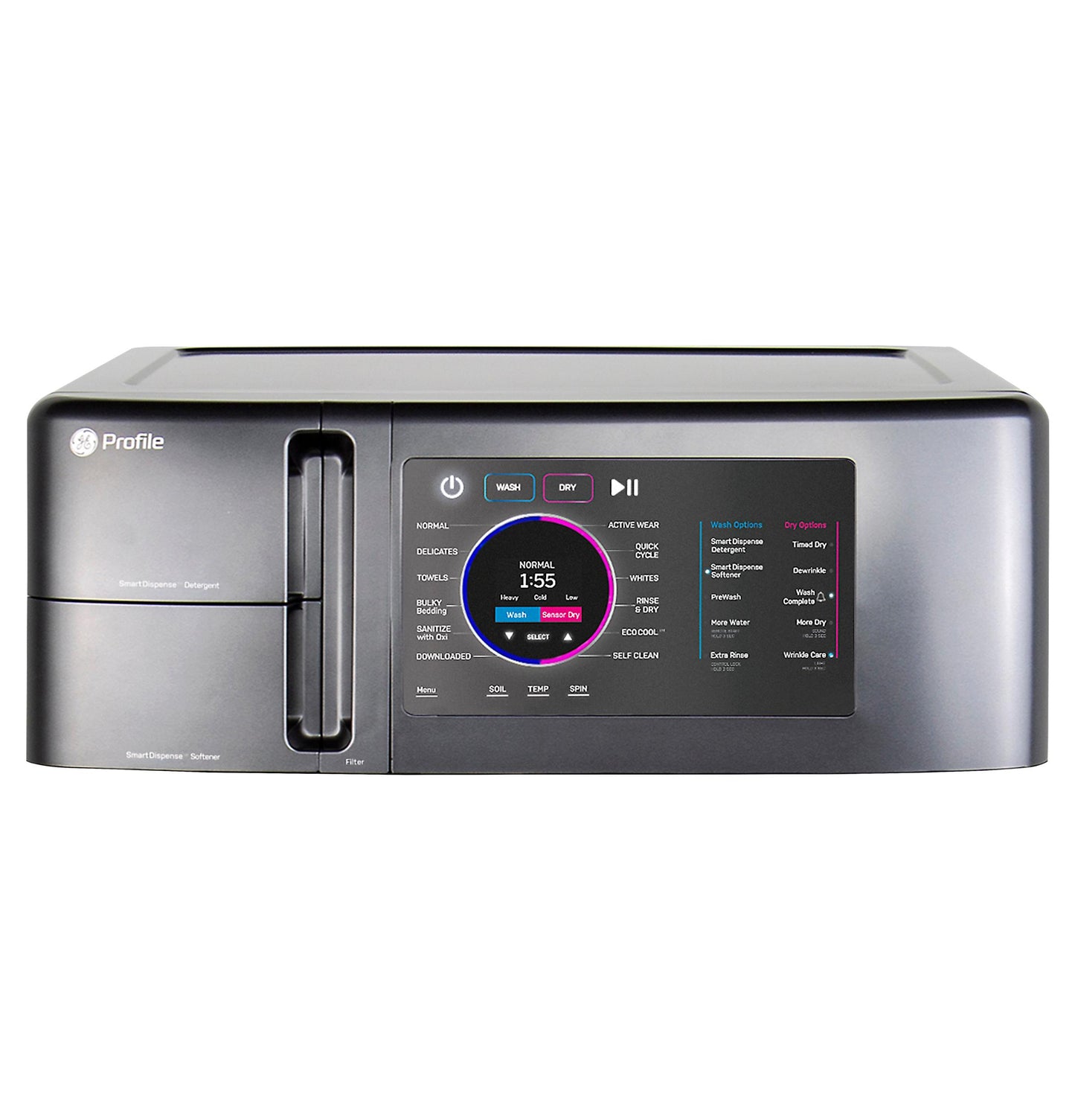 PFQ97HSPVDS GE Profile ENERGY STAR 4.8 cu. ft. Capacity UltraFast Combo with Ventless Inverter Heat Pump Technology Washer/Dryer