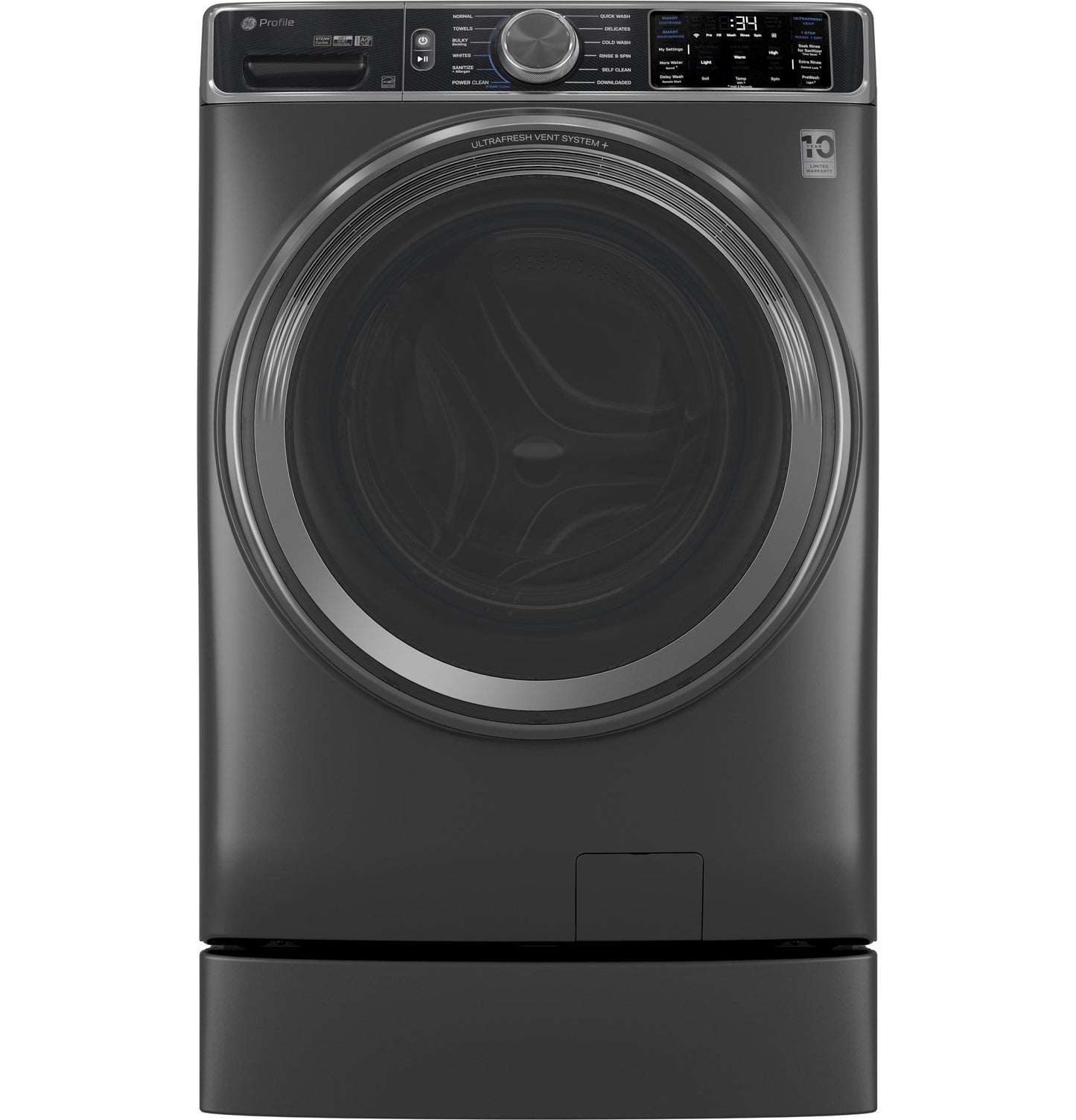 PFW955SPWDS GE Profile™ 5.5 cu. ft. Capacity Smart Front Load ENERGY STAR® Steam Washer with UltraFresh Vent System+ and Smart Wash & Smart Rinse