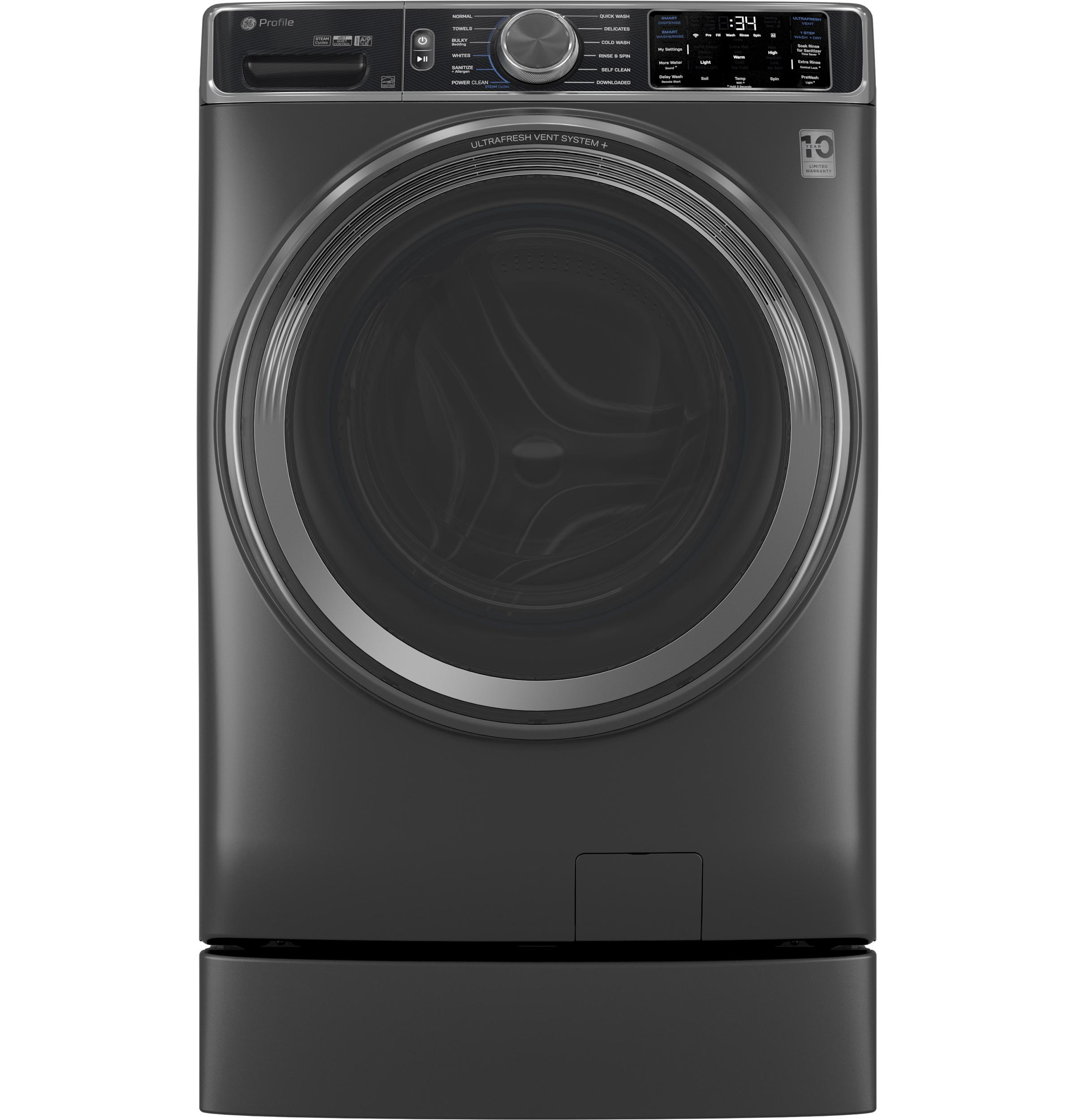 PFW955SPWDS GE Profile™ 5.5 cu. ft. Capacity Smart Front Load ENERGY STAR® Steam Washer with UltraFresh Vent System+ and Smart Wash & Smart Rinse