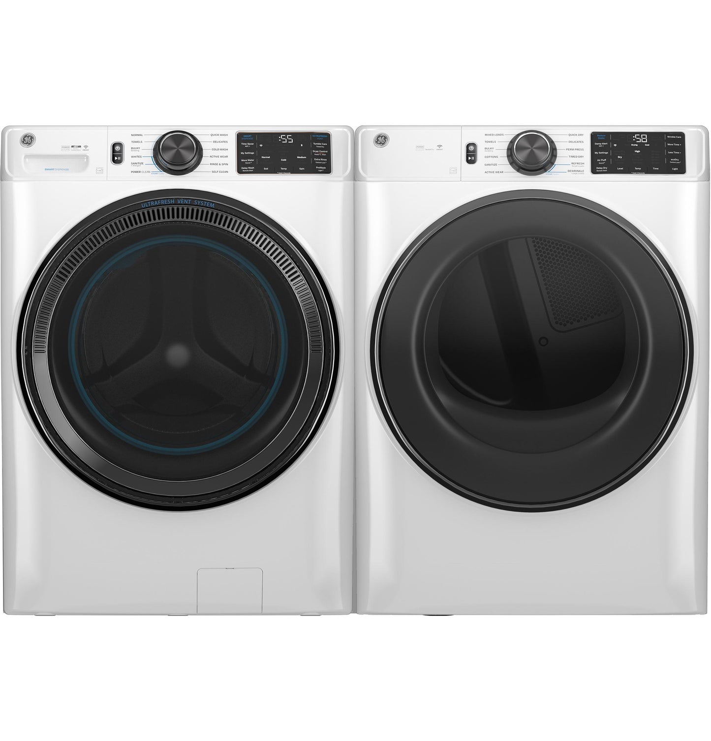 GFW655SSVWW GE® ENERGY STAR® 5.0 cu. ft. Capacity Smart Front Load Steam Washer with SmartDispense™ UltraFresh Vent System with OdorBlock™ and Steam