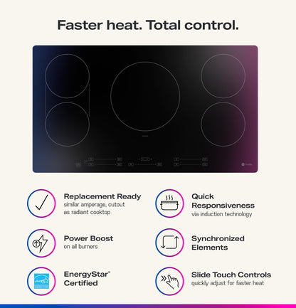 PHP6036DWBB GE Profile™ ENERGY STAR® 36" Built-In Touch Control Induction Cooktop