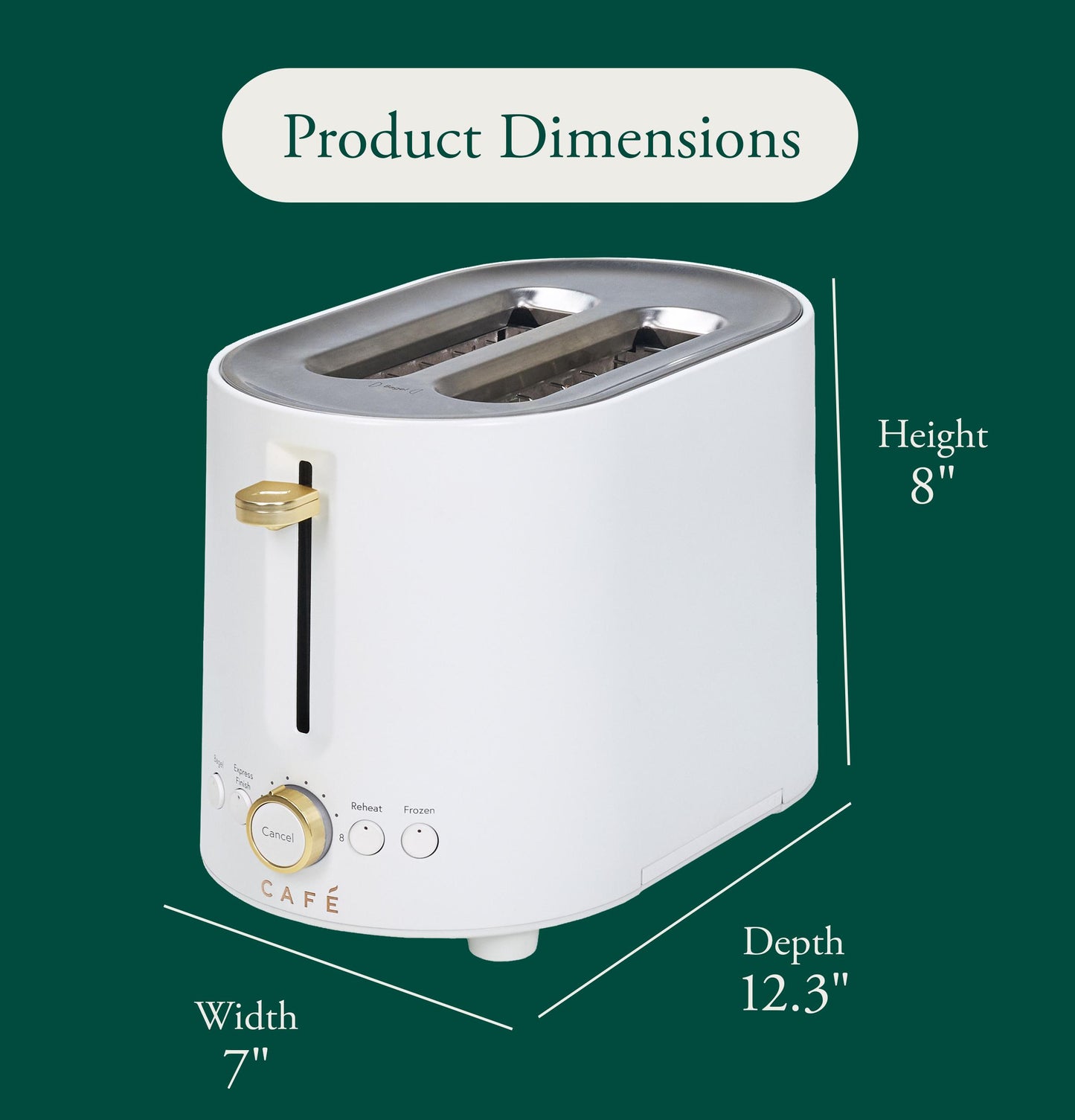 Cafe C9T2MA1ZW7 CAF(EBACK)™ Express Finish Toaster