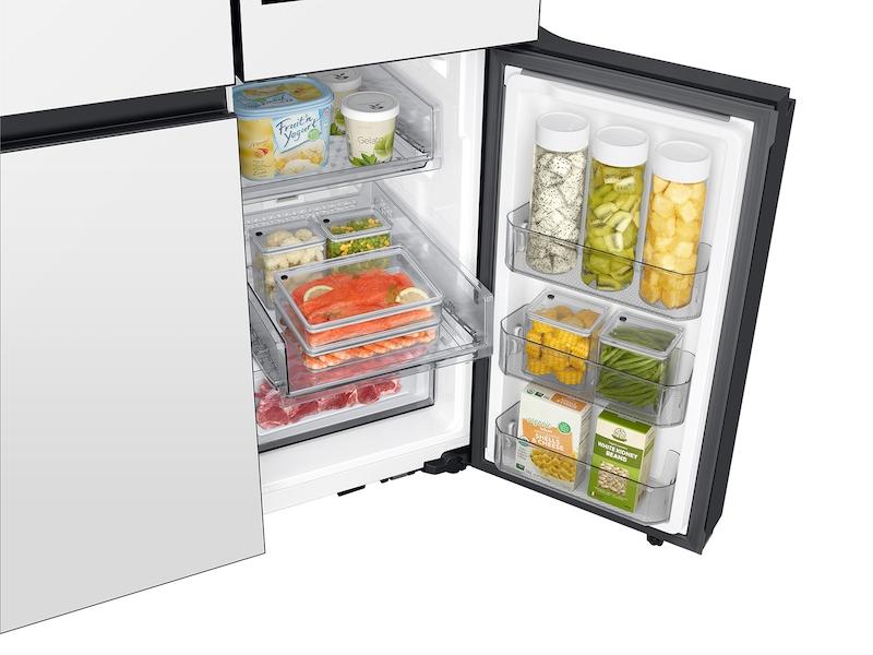 Samsung RF29DB990012 Bespoke 4-Door Flex™ Refrigerator (29 cu. ft.) with AI Family Hub™+ and AI Vision Inside™ in White Glass