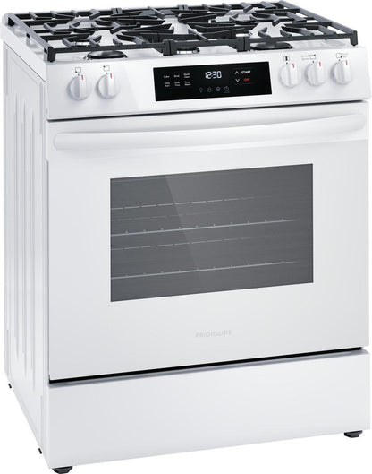 Frigidaire FCFG3062AW 30" Front Control Gas Range with Quick Boil