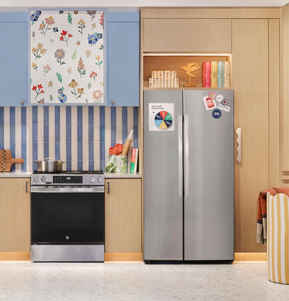 GKS24NYYFS GE® 24.2 Cu. Ft. Counter-Depth Side-By-Side Refrigerator with Internal Dispenser and In-Door Icemaker