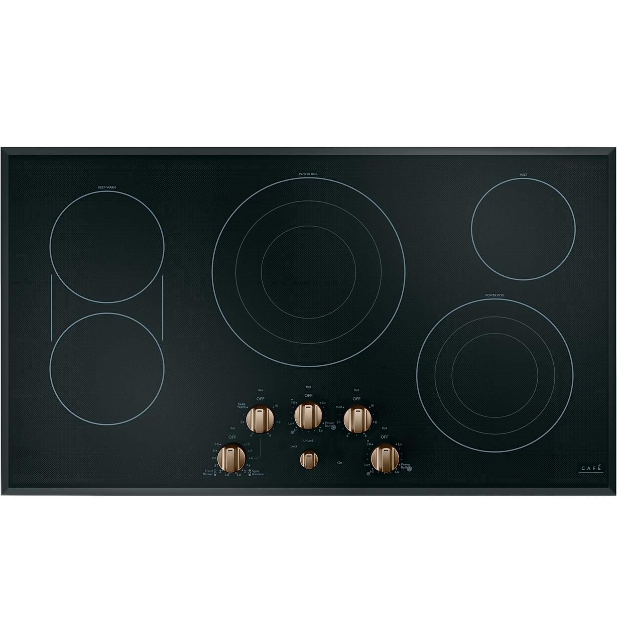 Cafe CXCE1HKPMBZ CAF(EBACK)™ 5 Electric Cooktop Knobs - Brushed Bronze