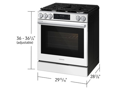 Samsung NSG80H60SW Bespoke Smart Slide-in Gas Range Pro Style Design  Air Fry Max  True Convection