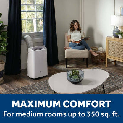 APLS08WWF GE® 8,000 BTU Class Smart Portable Air Conditioner for Medium Rooms up to 350 sq ft. (8,100 BTU DOE)