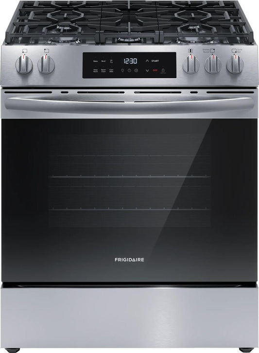 Frigidaire FCFG3082BS 30" Front Control Gas Range with Air Fry