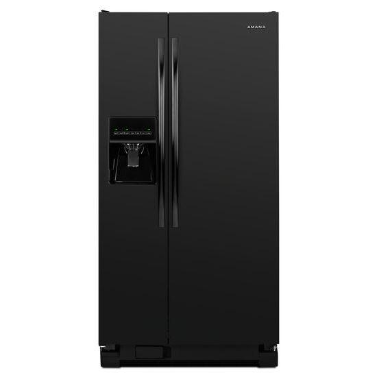 Amana® 32-inch Wide Amana® Side-by-Side Refrigerator with Adjustable Door Bins -- 21 cu. ft. Capacity - Black
