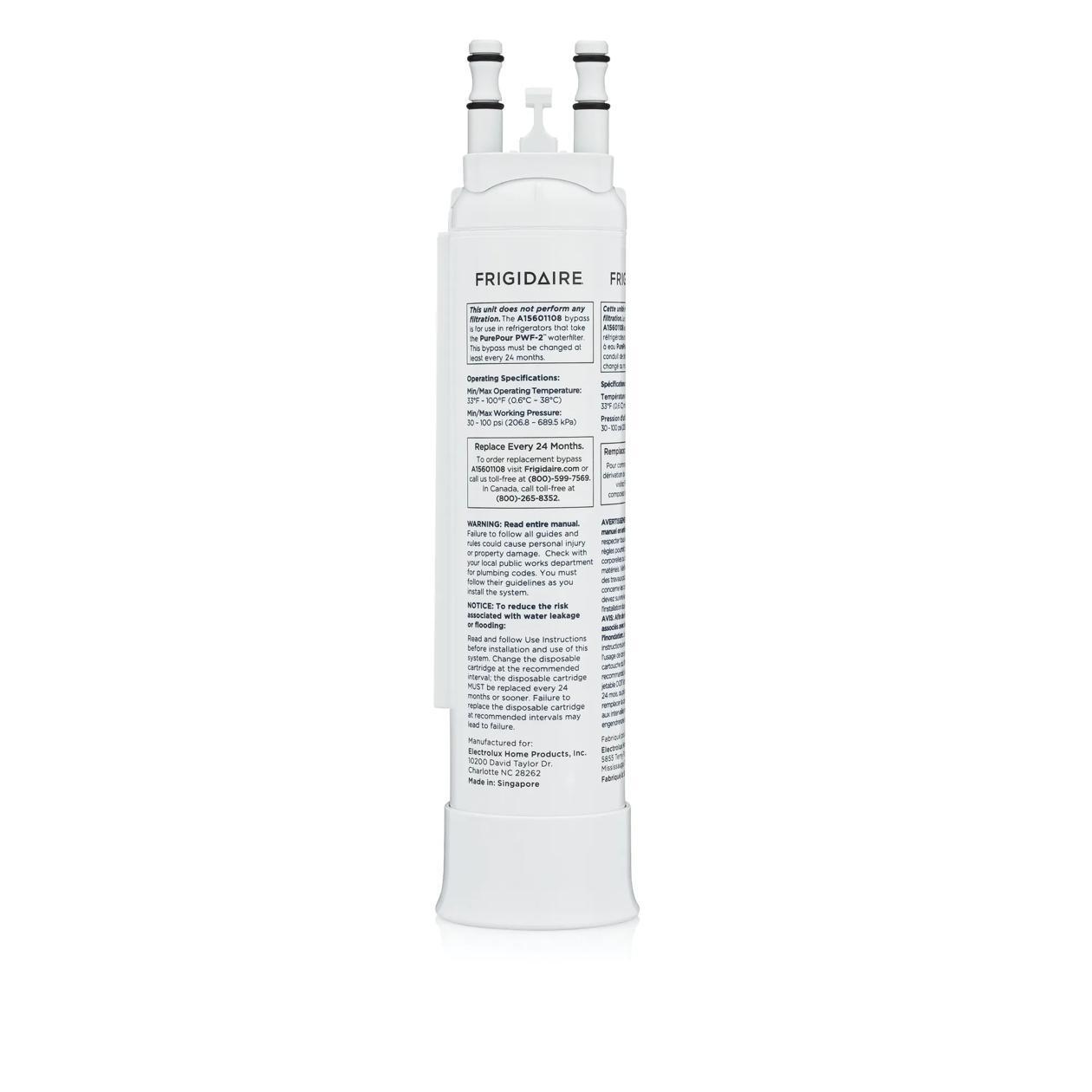Frigidaire A15601108 PurePour PWF-2 Water Filter Bypass for FPPWFU02