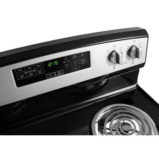 Amana® 30-inch Electric Range with Self-Clean Option - Black-on-Stainless