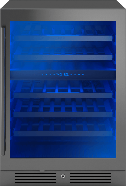 Zephyr PRW24C02CBSG Presrv Wine Cooler, 24in UC, Blk SS+Gls,Rvs Dr, 2Z