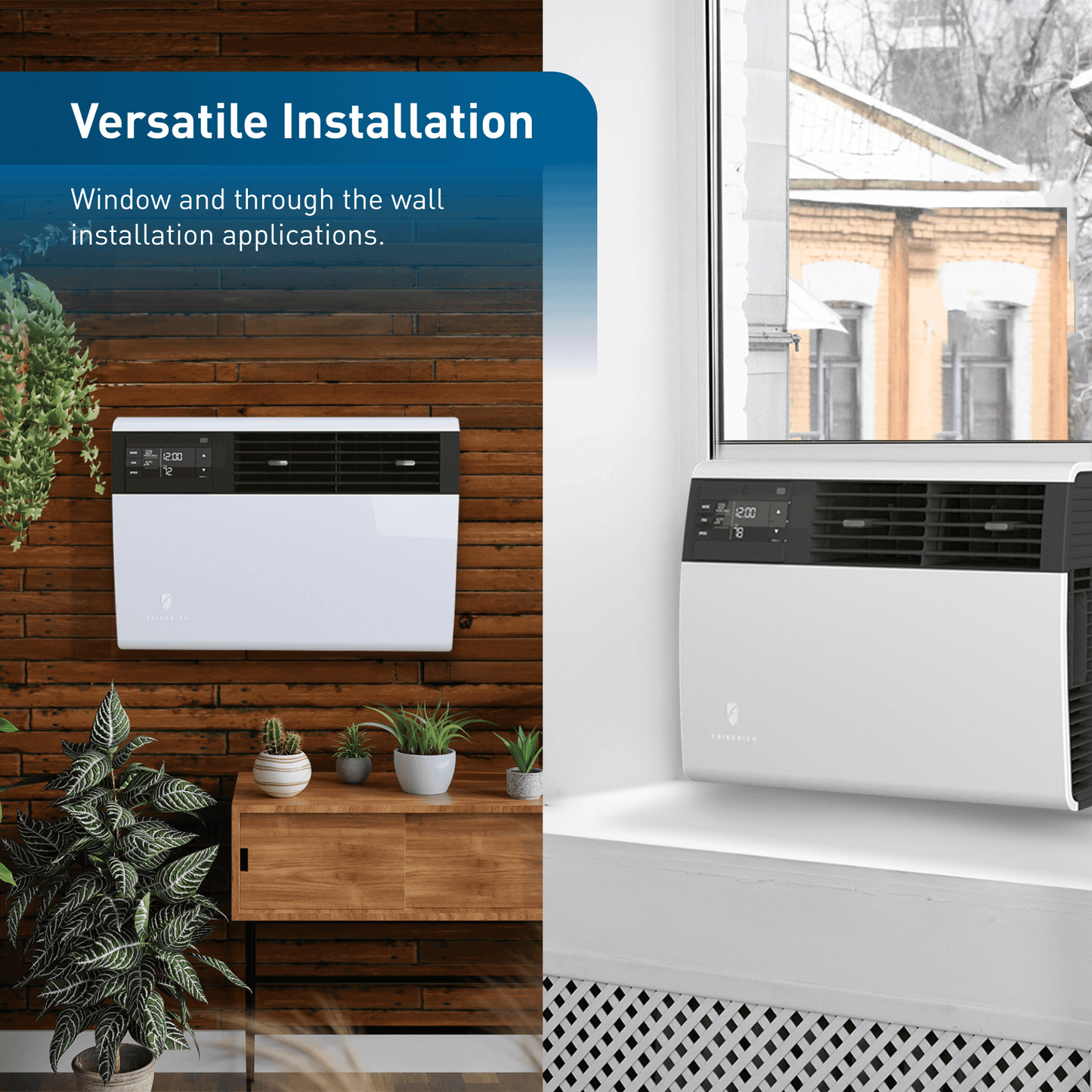 KHVS12B33A Friedrich K hl Inverter 12,000 BTU 230V Smart Window/Wall Air Conditioner with Heat Pump