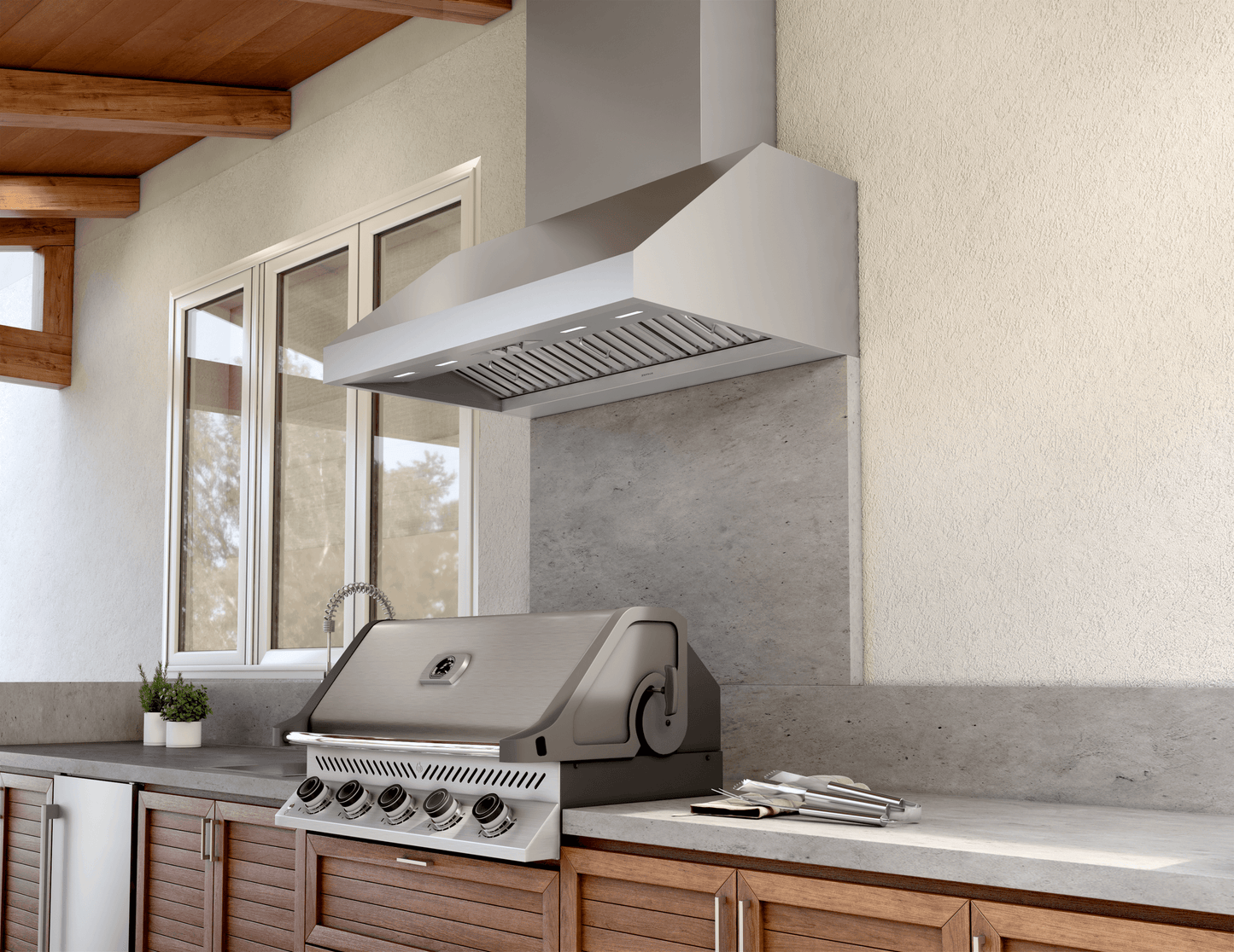 Zephyr AK7848CS Cypress Wall Outdoor, 48in, LED, SS, 1200 CFM