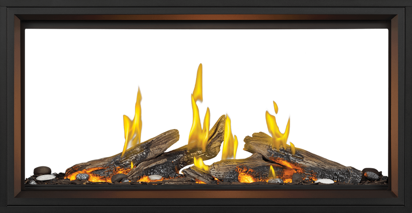 Napoleon Bbq TLV50LN2 Tall Linear Vector 50 See Through with Luminous Logs with Luminous Logs