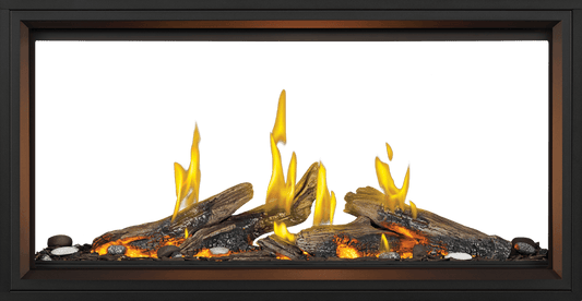 Napoleon Bbq TLV50LN2 Tall Linear Vector 50 See Through with Luminous Logs with Luminous Logs