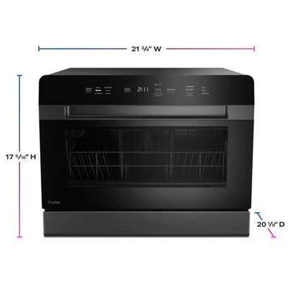 PZF560HGWBB GE Profile™ ENERGY STAR® Smart Compact Dishwasher for Countertop or Built-In