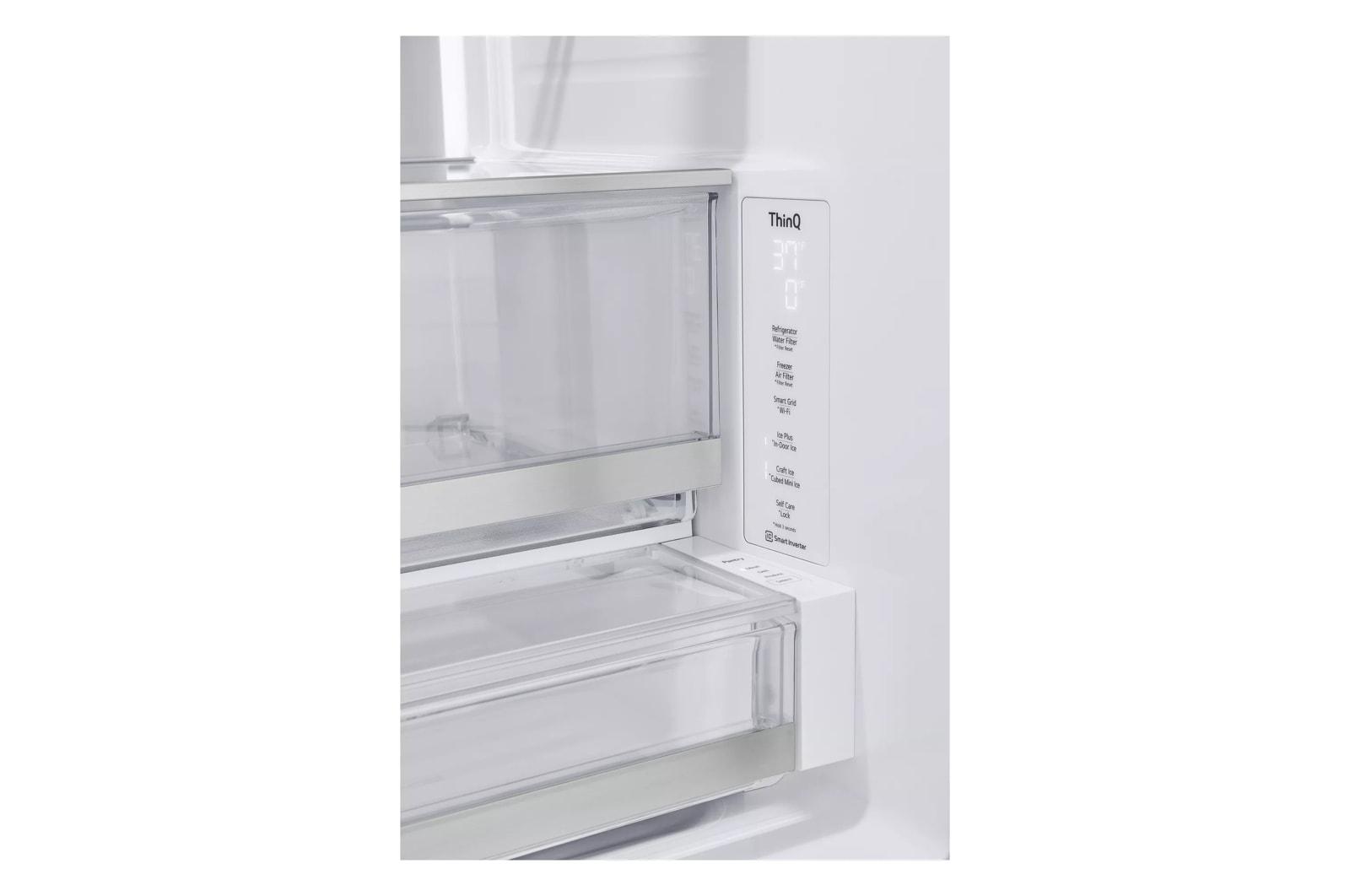 Lg 31 cu. ft. Smart Standard-Depth MAX™ French Door Refrigerator with Four Types of Ice and Mirror InstaView®