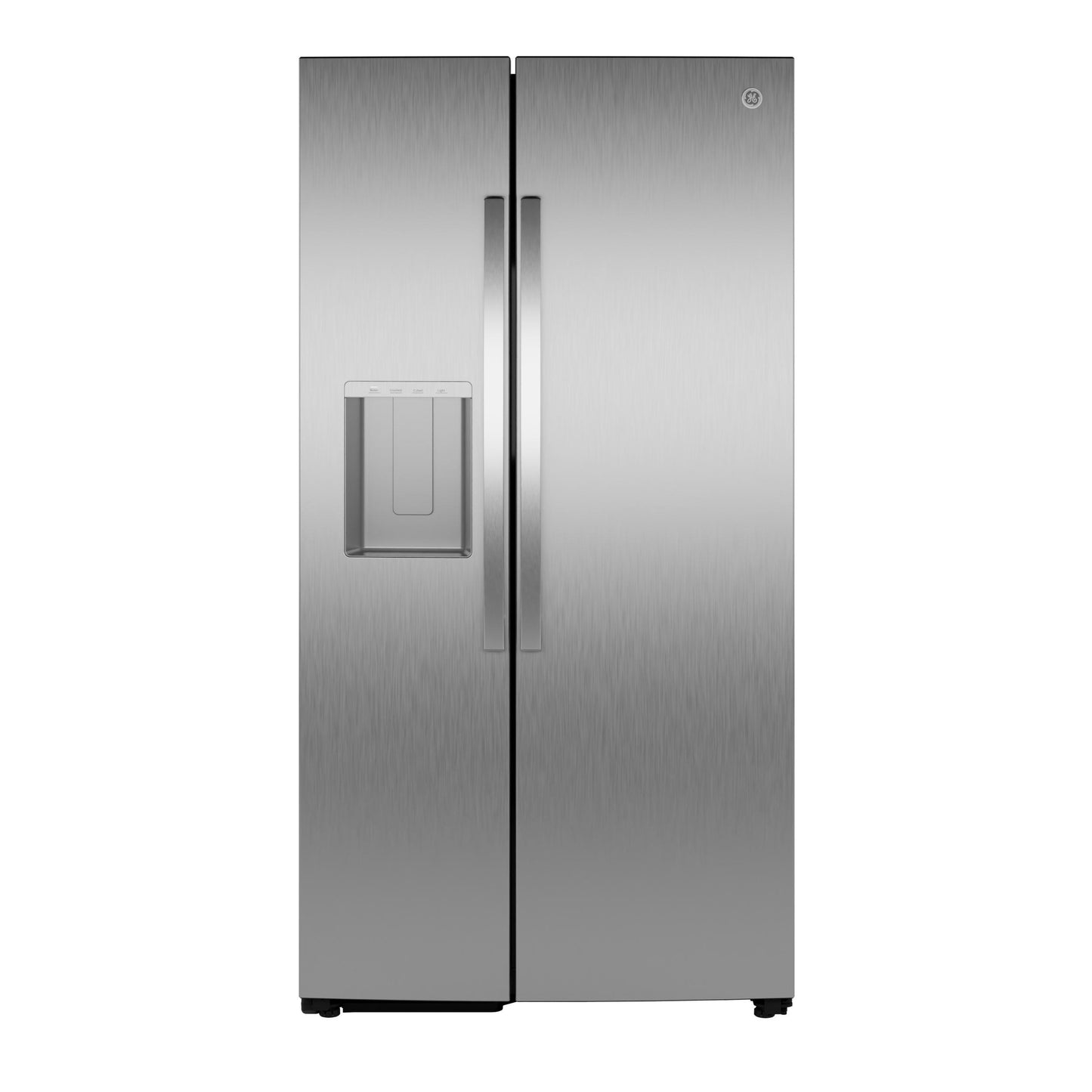 GZS24PYYFS GE® 23.5 Cu. Ft. Counter-Depth Side-By-Side Refrigerator with LED Light Walls and Extra Tall Dispenser