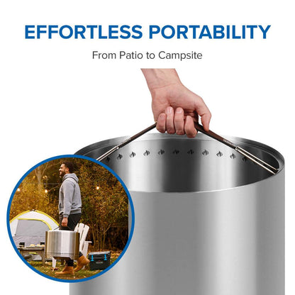 Napoleon Bbq NWFPLTISS Timberwolf Smokeless Fire Pit 22-inch, Stainless Steel , Wood, Stainless Steel