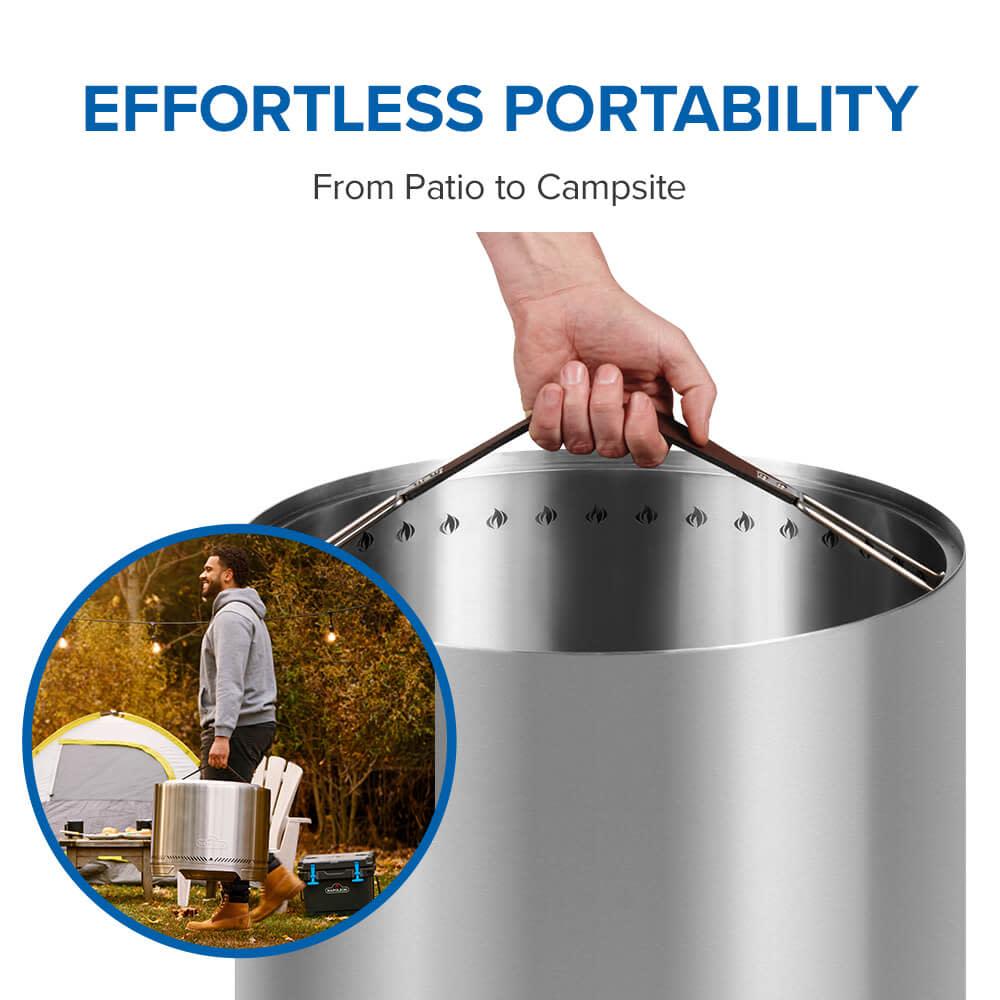 Napoleon Bbq NWFPMTISS Timberwolf Smokeless Fire Pit 18-inch, Stainless Steel , Wood, Stainless Steel