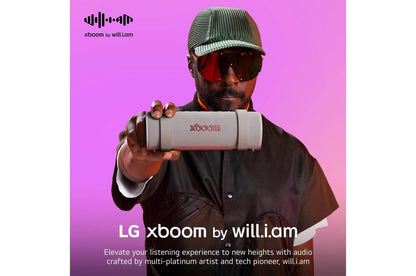 GRABAUSALWG LG xboom Grab by will.i.am  Bluetooth Speaker  xboom Signature Sound with IP67 Dust & Water Resistance and 20-hrs of Battery Life, Warm Grey