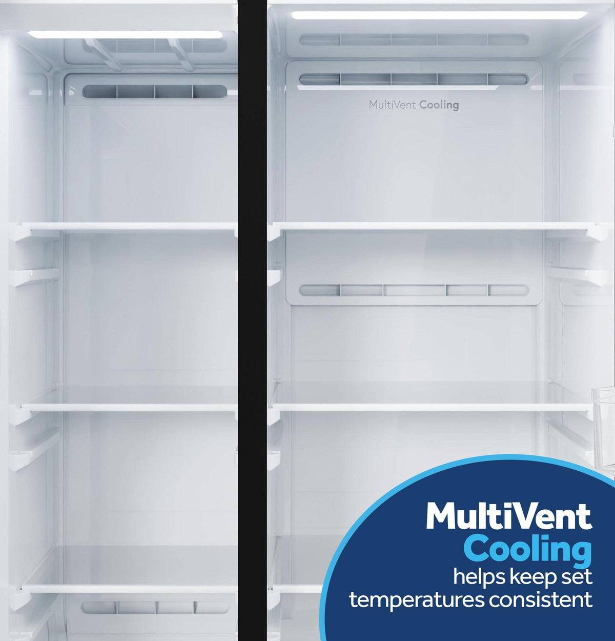 GZS24NYYFS GE® 23.6 Cu. Ft. Counter-Depth Side-By-Side Refrigerator with Extra Tall Dispenser and In-Door Icemaker