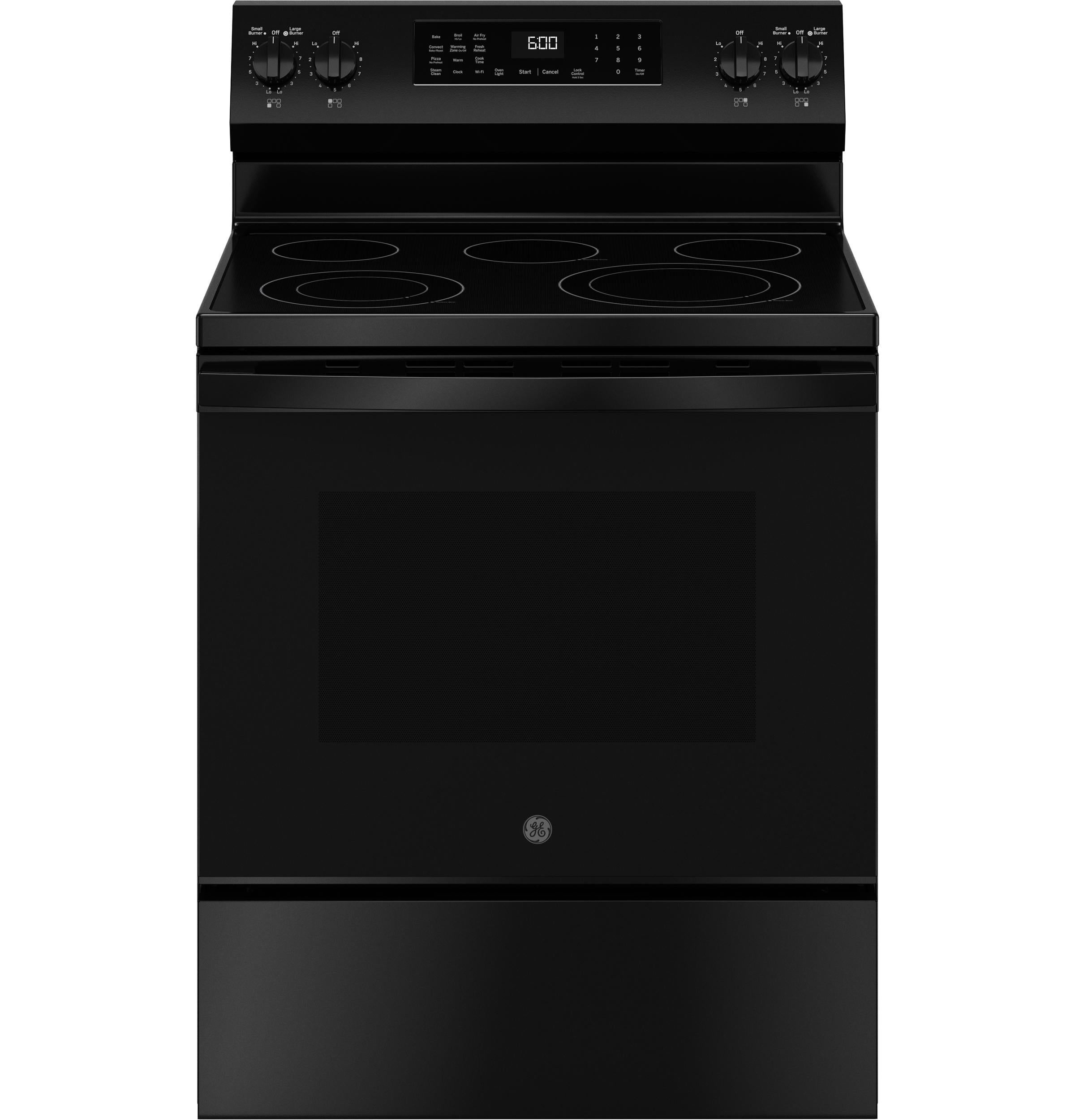 GRF600AVBB GE® 30" Free-Standing Electric Convection Range with No Preheat Air Fry and EasyWash™ Oven Tray