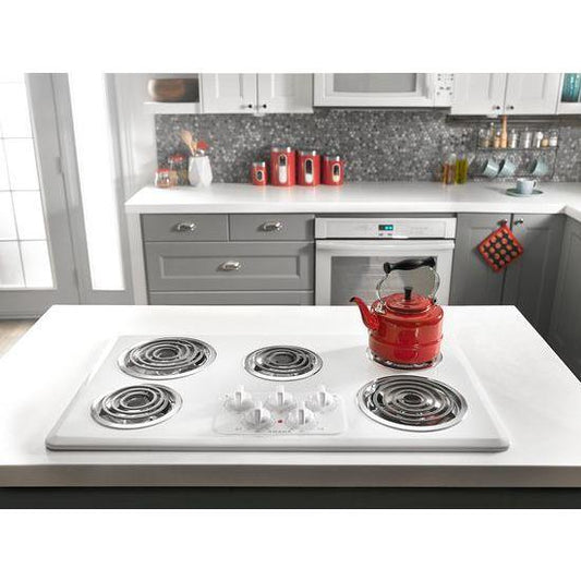 36-inch Electric Cooktop with 5 Elements - white