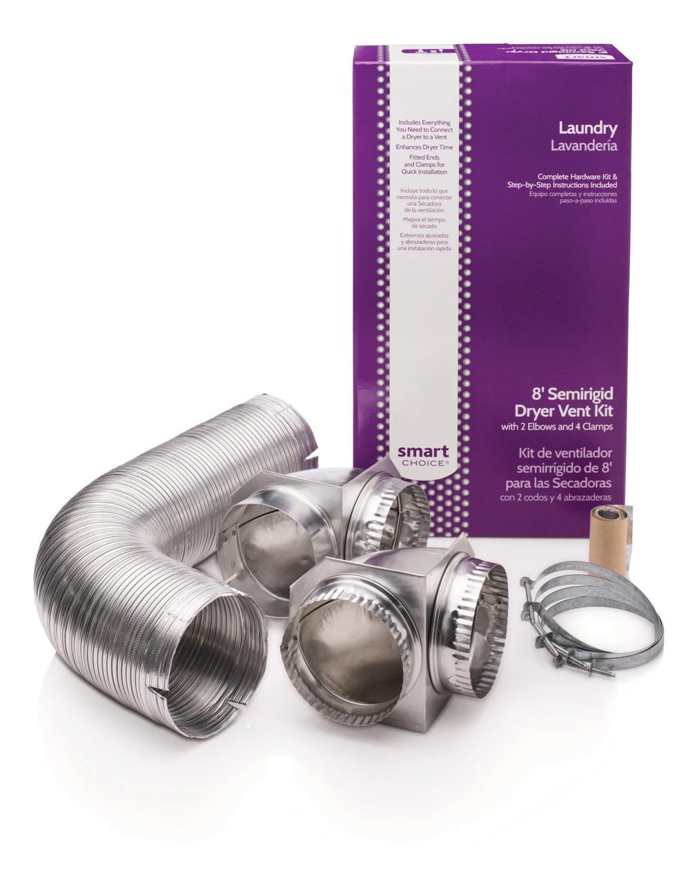 Frigidaire 5304492448 8' Semi-Rigid Dryer Vent Kit, with 2 Elbows