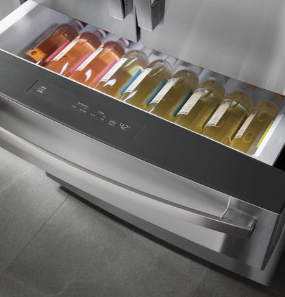 PXD22BYPFS GE Profile™ 22.4 Cu. Ft. Smart Counter-Depth Fingerprint Resistant 4-Door French-Door Refrigerator with Door In Door