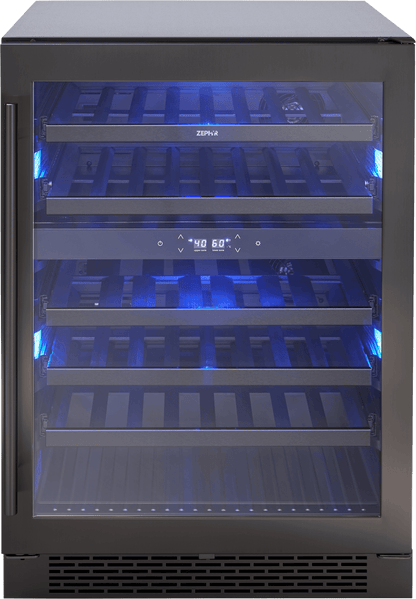 Zephyr PRW24C02BBSG Presrv Wine Cooler, 24in UC, Blk SS+Gls,Rvs Dr, 2Z