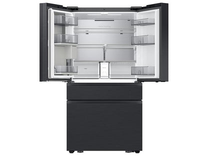 Samsung RF90F23AECE Bespoke 23 cu. ft. Counter Depth 4-Door French Door Refrigerator with AI Family Hub™+ AI Vision Inside™ in Charcoal Glass and Black/Charcoal