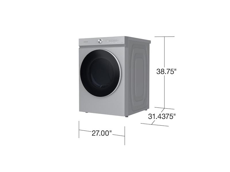 Samsung DVG53BB8900T Bespoke 7.6 cu. ft. Ultra Capacity Gas Dryer with AI Optimal Dry and Super Speed Dry in Silver Steel
